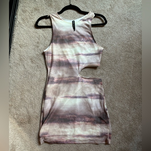 Motel Rocks Mitchel Bodycon Dress in Abstract Animal Mesh - Picture 1 of 2